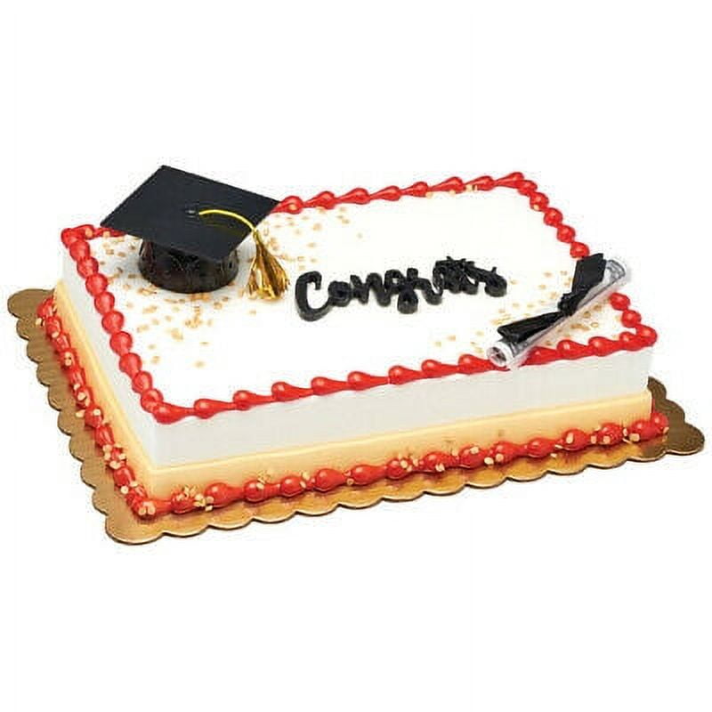 Graduation Diploma Layon Cake Topper and 1 Paper Diploma - - Includes 12  Thank You Reflective Stickers