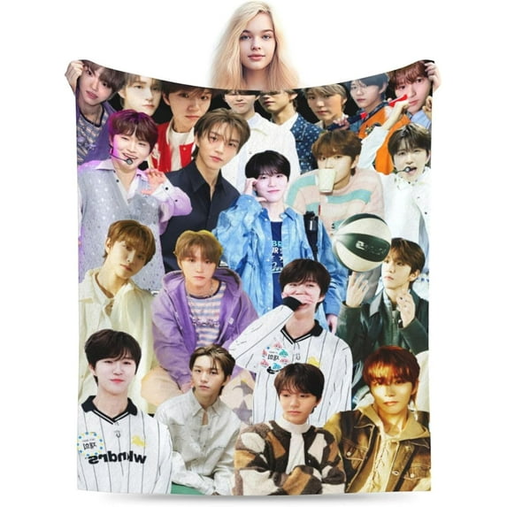NCT Wish JAEHEE Blanket Soft and Comfortable Warm Fleece Throw Blankets Decoration Gift for Decor Room Dormitory Picnic Yoga Sofa Camping Travel All Season