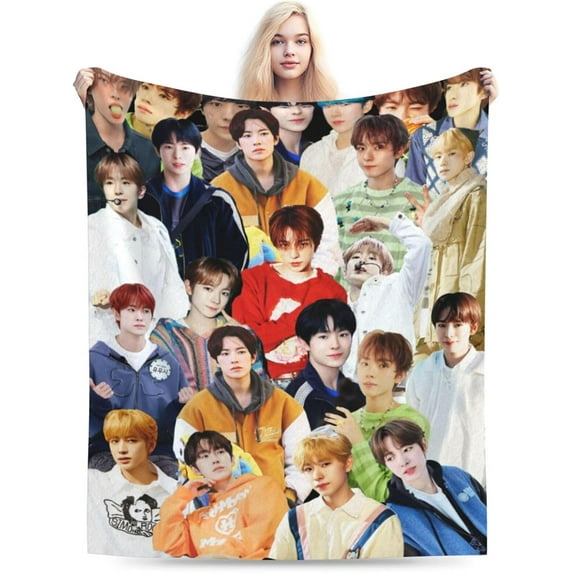 NCT Wish YUSHI Blanket Soft and Comfortable Warm Fleece Throw Blankets Decoration Gift for Decor Room Dormitory Picnic Yoga Sofa Camping Travel All Season