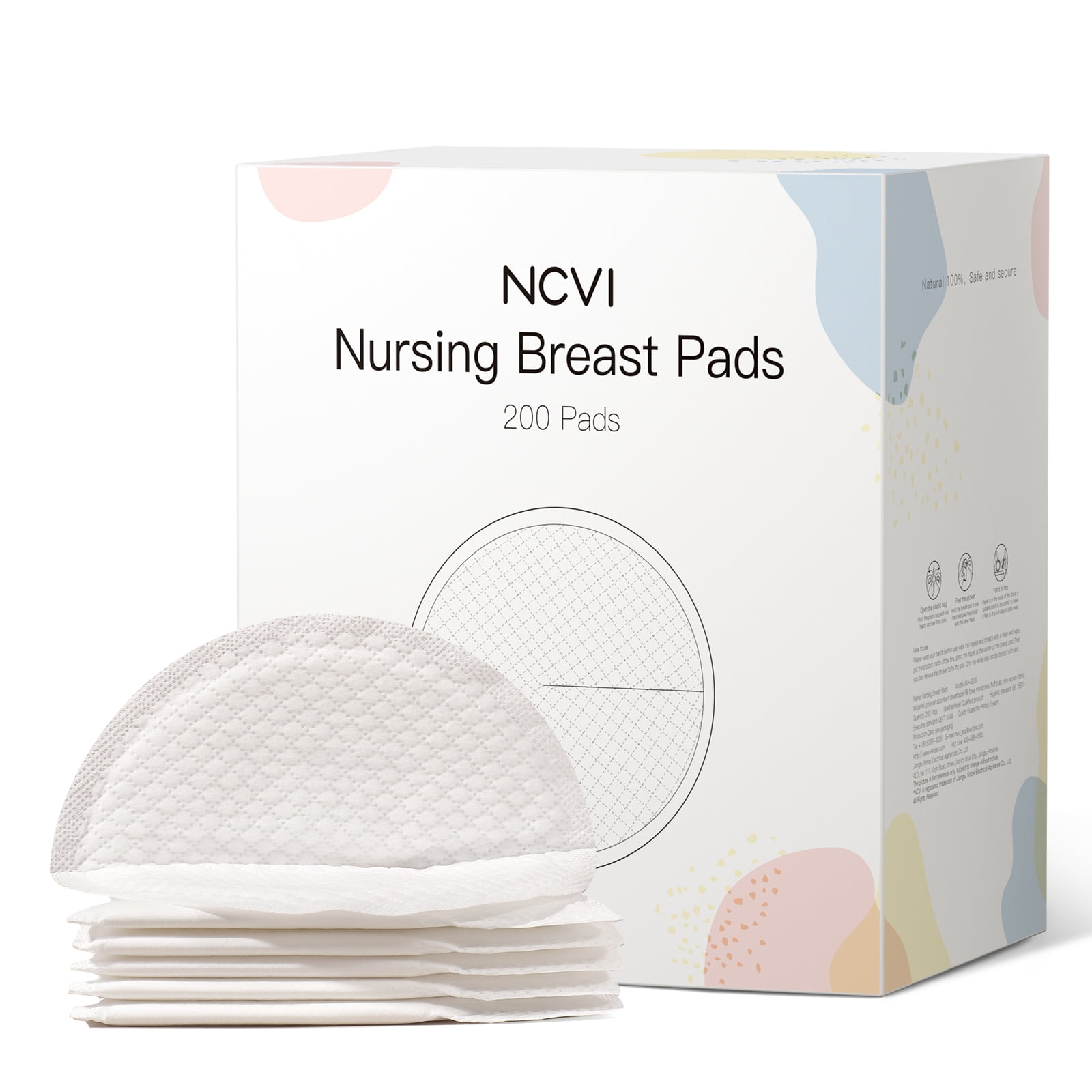 NCVI Disposable Nursing Breast Pads for Women -Ultra Thin Breastfeeding Milk Pads (200 Counts)