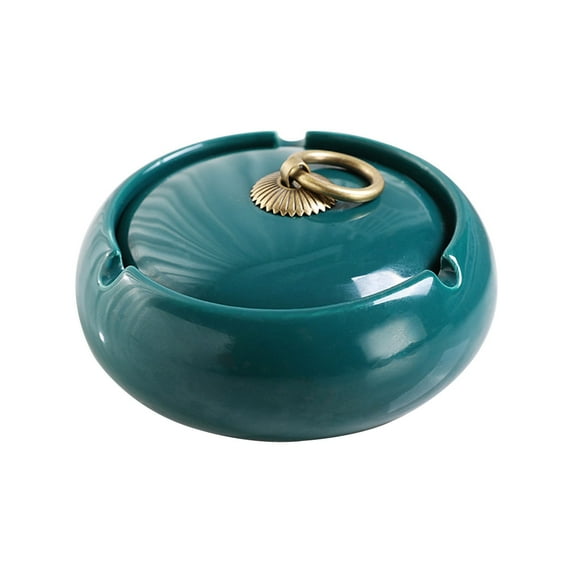 NCWSO Ashtray with Lid Smokeless Ashtray for Outdoors Indoor Patio Design Ashtray Creatives Luxury Custom Ash Tray for Home Accessories Ceramic Ashtray with Lid,D