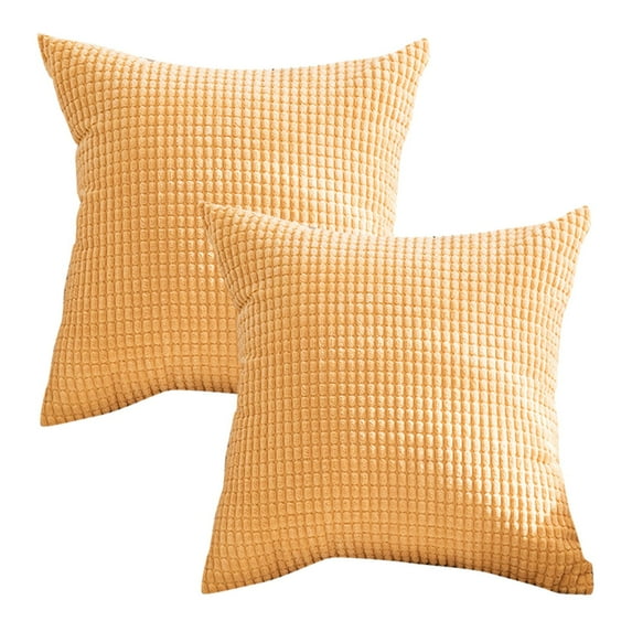 NCWSO Decorative Throw Pillows Covers Case Couch for Car Decor Home Sofa Spring Set Of 2 Corduroy Striped Cushion Covers 24X24 Inch Throw Pillow Covers for Living Room 24X24 in 2 Pack,B