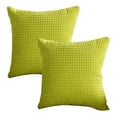 thumbnail image 1 of NCWSO Decorative Throw Pillows Covers Case Couch for Car Decor Home Sofa Spring Set Of 2 Corduroy Striped Cushion Covers 24X24 Inch Throw Pillow Covers for Living Room 24X24 in 2 Pack,Green A, 1 of 9