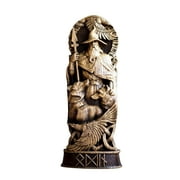 NCWSO Desktop Ornament Famliy Decoration Resin Pantheons Norse Gods,Brown