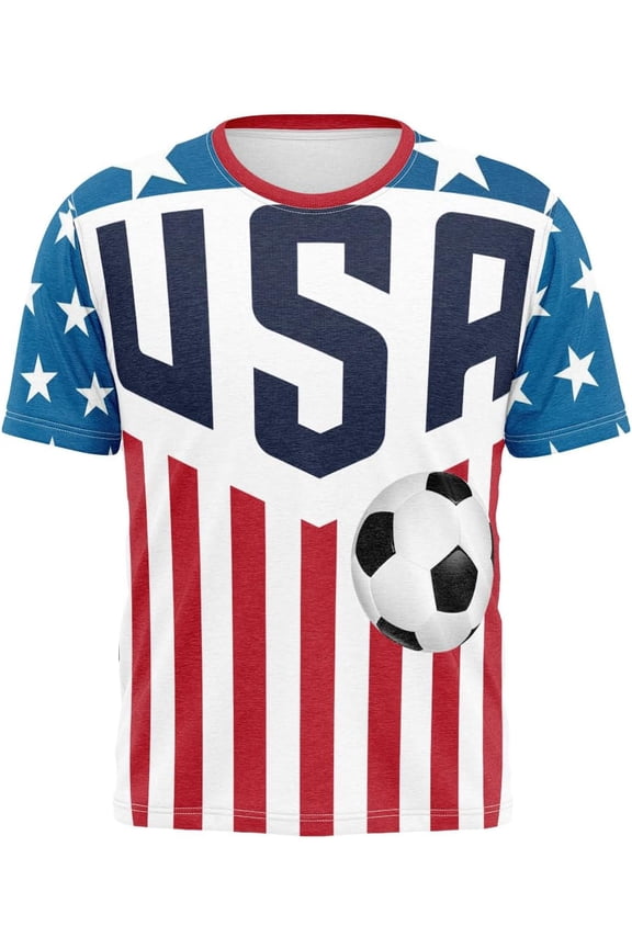 NCY 2026 USA Canada Mexico Soccer Jersey T-Shirt-Polyester Short Sleeve Tee for Fans-Comfy Breathable Sports Top