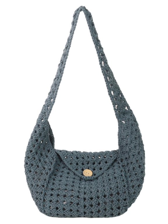 NCY Bohemia Crochet Summer Beach Bag Women Macrame Crossbody Purse Underarm Shoulder Bags Travel Vacation Tote Hobo Handbag