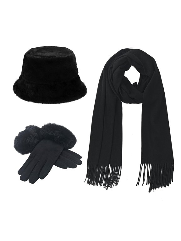 NCY Bucket Hats Fuzzy Sheep Print Women Men Plush Cap Warm Soft Fisherman Hat Adjustable Winter Spring