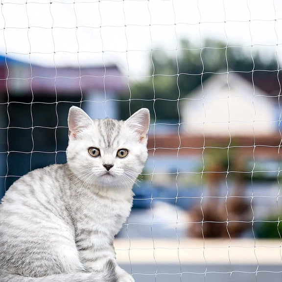 NCY Cat Balcony Net Cat Anti-Fall Fence Net Dog Fence Nets Transparent Nylon Pet Mesh Fence Anti-Fall Netting for Balcony Window Stairs Netting for Balcony Window Stairs(1020ft, 10 * 20ft