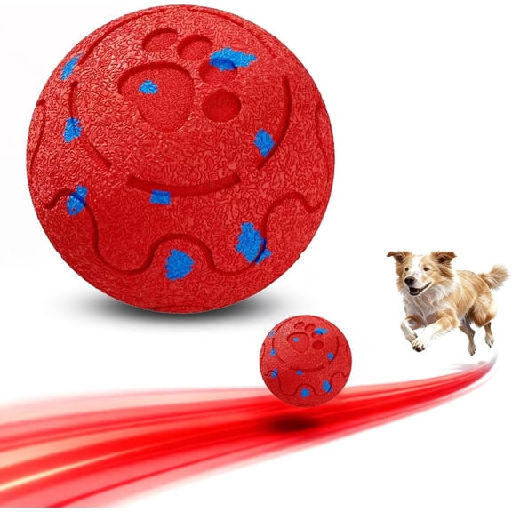 NCY Dog Balls: Interactive Dog Ball, Self-Moving Dog Toy with Auto-Rolling & Bouncing, E-TPU Material, IP54 Waterproof, Motion-Activated (Red, Large)