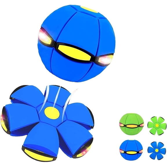 NCY Magic Ball, Magic Meta Ball, Magics Bouncing Balls, Dual Form Freely Switchable, Magics Bouncing Balls with 6 Light, Parent-Child Interactive Suitable for Indoor & Outdoor Use (Blue)