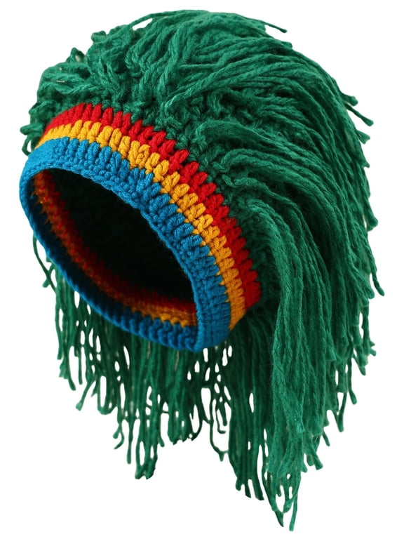 NCY Men's Knit Dreadlock Hat Beanie Hip Hop Cap Funny Headgear