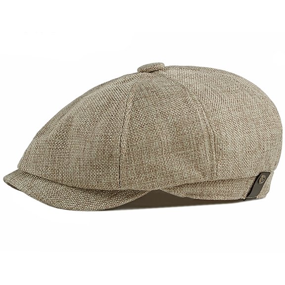 NCY Newsboy Cap for Men 8 Panel Vintage Cabbie News Flat Gatsby Mens Hats Adjustable Linen Mens Hats