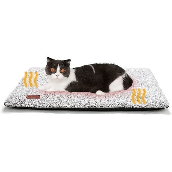 NCY Self Warming Cat Bed Self Heating Cat Dog Mat 24 x 18 inch Extra Warm Thermal Pet Pad for Indoor Outdoor Pets with Removable Cover Non-Slip Bottom Washable Non Electric