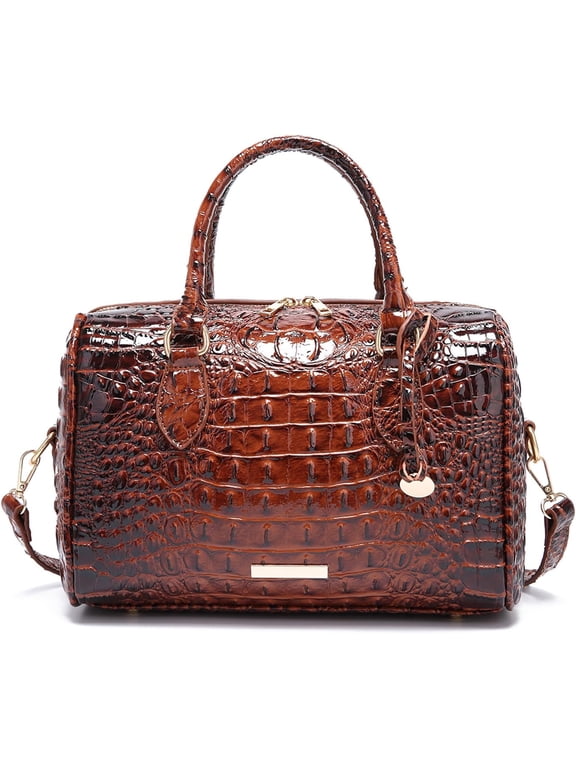NCY Top-Handle Crocodile Purses For Women Crossbody Leather Bags Trendy Large Capacity Tote with Shoulder Strap