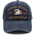 thumbnail image 1 of NCY USA 250th Anniversary Hat, Adjustable 250th Anniversary Printed Patriotic Baseball Caps, Tribute Retro Washed Hat, 1 of 2