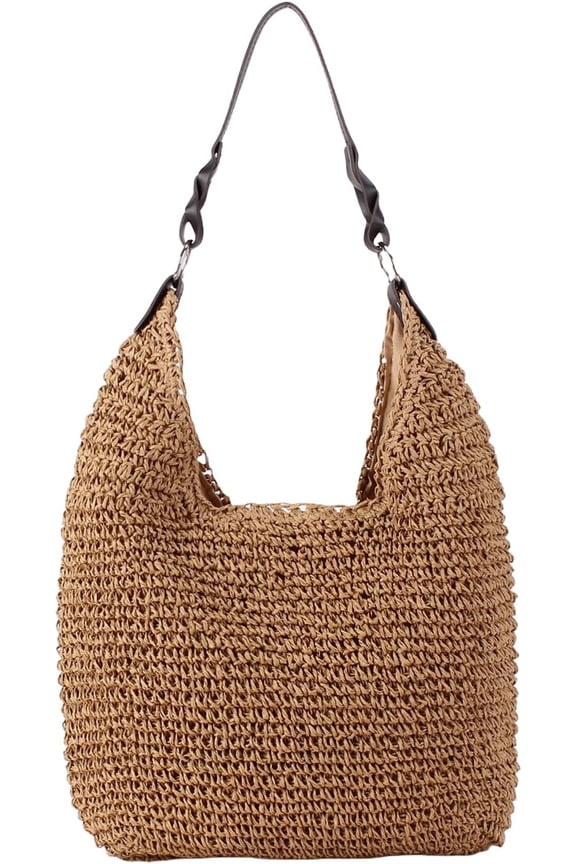 NCY Women's Beach Straw Bag Large Straw Summer Handbags Handmade Woven Boho Hobo Raffia Tote Bags 2026 Summer Purse