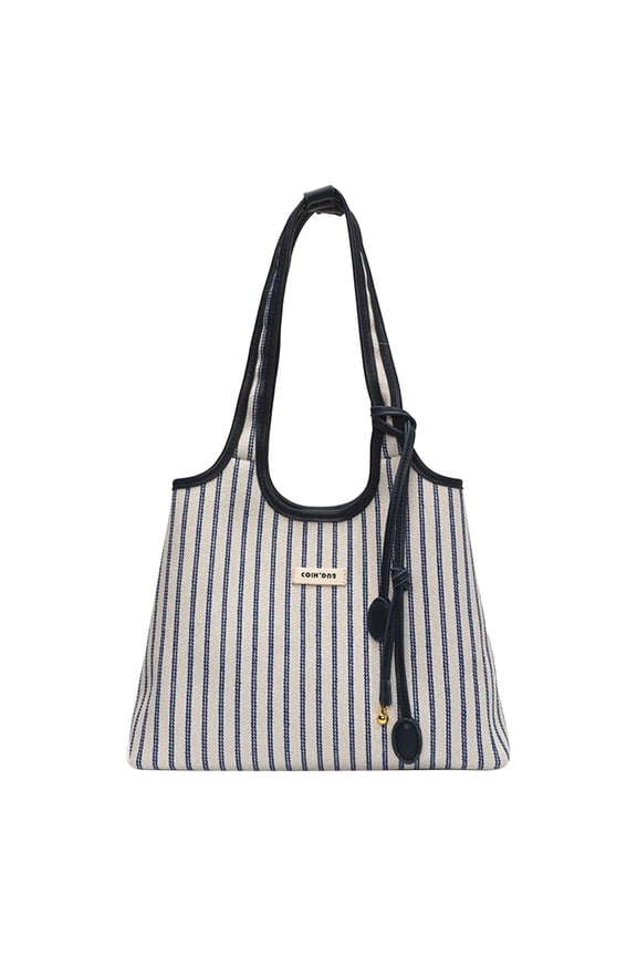 NCY Women's Hobos Tote Bag for Women Large Striped Weaving Purse Shoulder Handbag with Zipper Pocket Travel Handbag for Summer Be