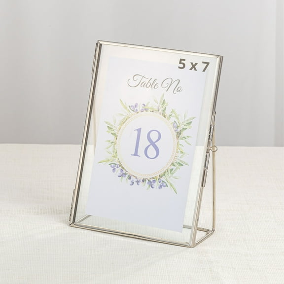 NCYP Handmade 5x7 Tabletop Picture Frame, Silver, Set of 1
