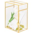 thumbnail image 1 of NCYP Small Glass Cards Box with Slot and Lock for Wedding - 8" x 5.5" x 11.3" - Home Birthdays Party Tabletop Decor, Gold, Clear Envelopes Terrarium (Card Box Only), 1 of 11