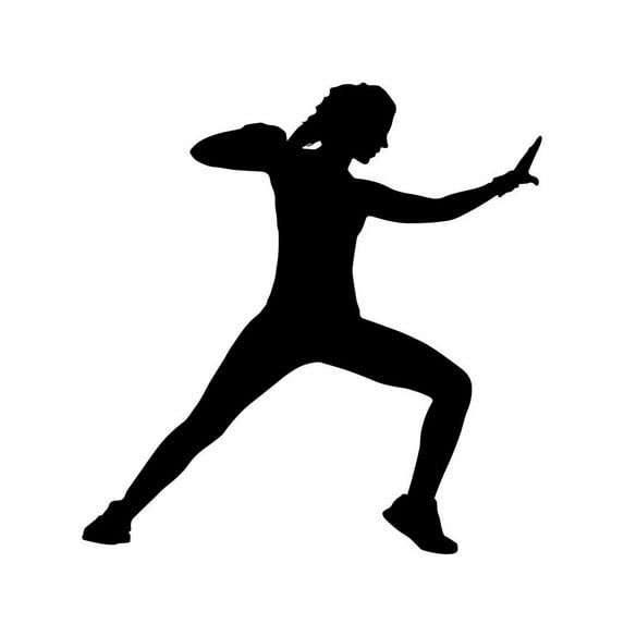 ND102 Karate Person Hitting With Right Hand Decal Sticker | 5.5-Inches By 5.3-Inches | Car, Truck Van SUV Laptop Macbook Decal | Black Vinyl