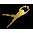 thumbnail image 1 of ND108G Football Player Leaping 2 Handed Catch Decal Sticker | 5.5-Inches By 4.5-Inches | Car, Truck Van SUV Laptop Macbook Decal | Gold Vinyl, 1 of 1