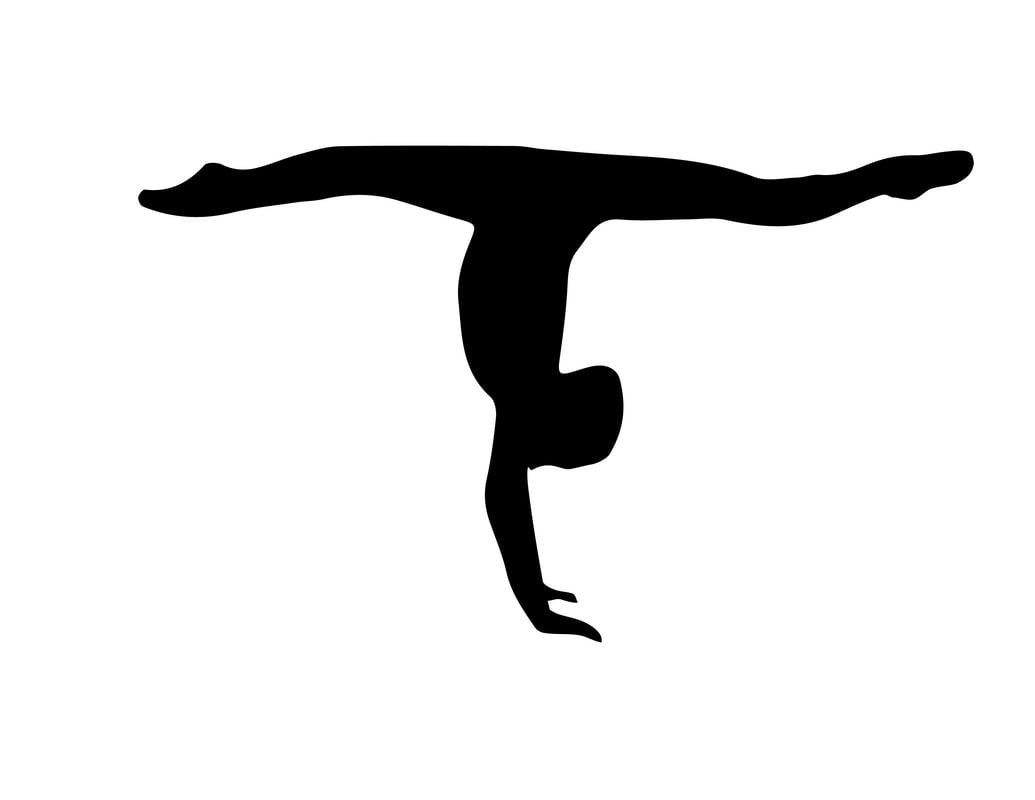 ND118 Gymnast Doing Split Handstand Decal Sticker | 5.5-Inches By 3.2 ...