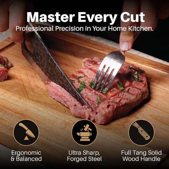 NDIUG-Takanji Edge Chef's Knife, Ultra Sharp, Forged Steel