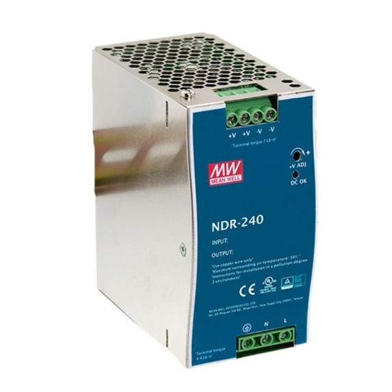 NDR-240-24 AC/DC Power Supply Single-OUT 24V 10A 240W 7-Pin, RoHS