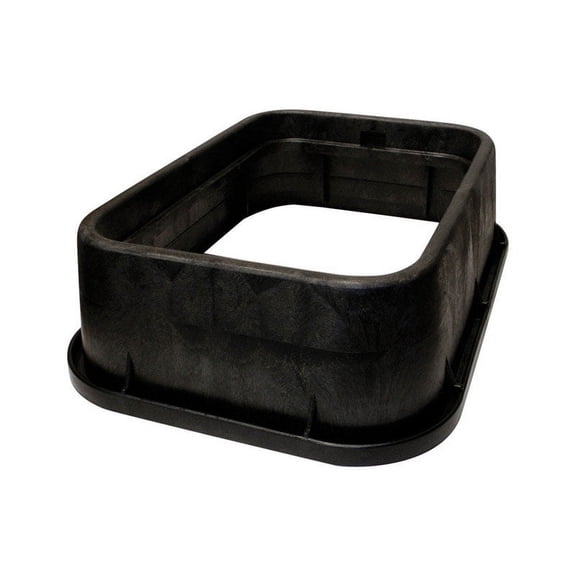 NDS 13 in. W X 6 in. H Rectangular Riser for Valve Box Black