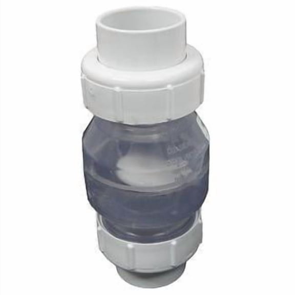 Flo Control 1720C20 Clear PVC Swing Check Valve, 2"
