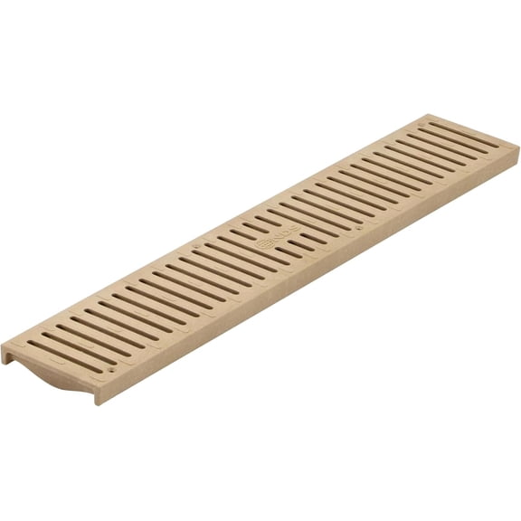NDS 244 Spee-D Channel Drain Grate, Plastic, 4-1/8 in Wide x 2 ft Long, for Driveways, Patios, Pool Decks and Commercial Areas, Sand