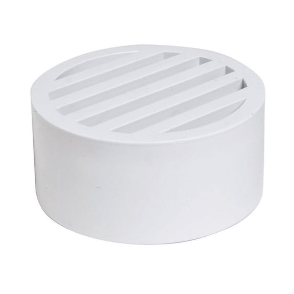 NDS 3 in. White Round PVC Drain Grate