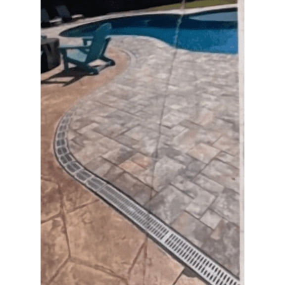 NDS 4" Spee - D Gray Drain Middle Section Grate Contour Channel
