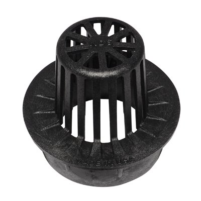 NDS 4 In. Black Structural Foam Polyethylene Atrium Drain Grate 78