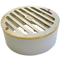 National Diversified Drain Grate Round Adjustable - Satin Brass - 4 in