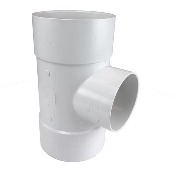 NDS 48254 6 in. Hub x 6 in. Hub Schedule 35 PVC Straight Tee Fitting