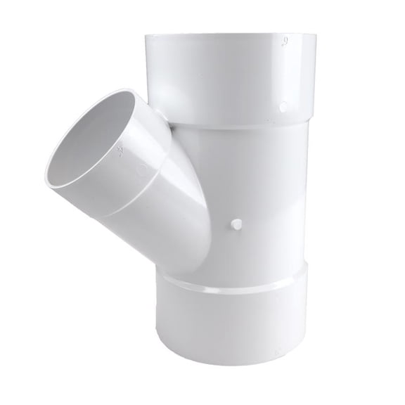 NDS 64P08 PVC S&D 45 Wye Pipe Fitting 6-Inch
