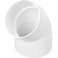 NDS 6P03 PVC 45Degree Elbow, 6Inch, for Hub X Hub SolventWeld
