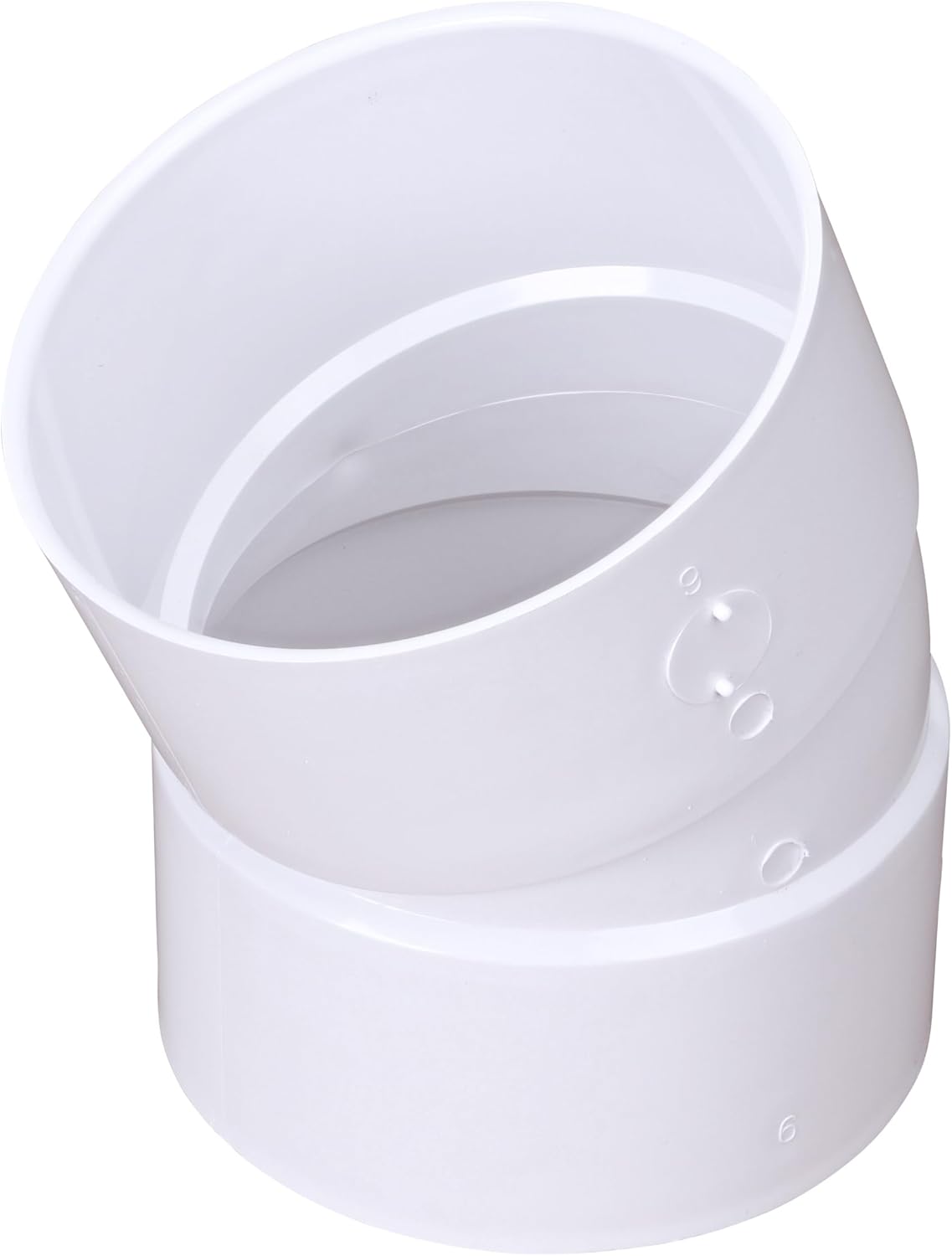 NDS 6P04 PVC 22.5Degree Elbow, 6Inch, for Hub X Hub SolventWeld