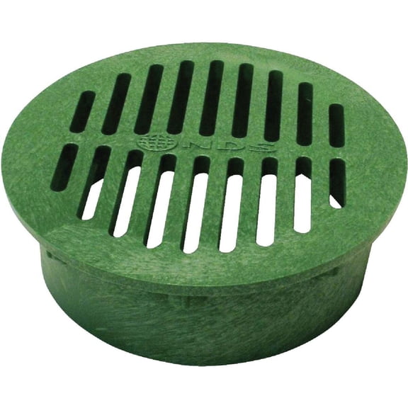 NDS 8 in. Green Round Polyolefin Drain Grate