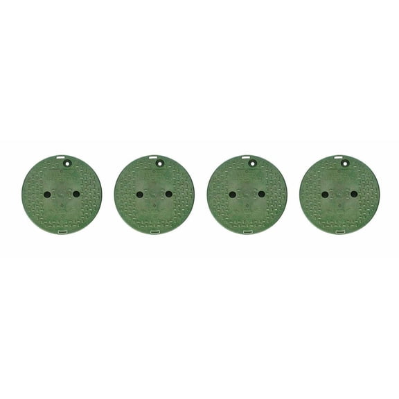 NDS 9.7 inch W x 9.7 inch H Round Valve Box Cover Green