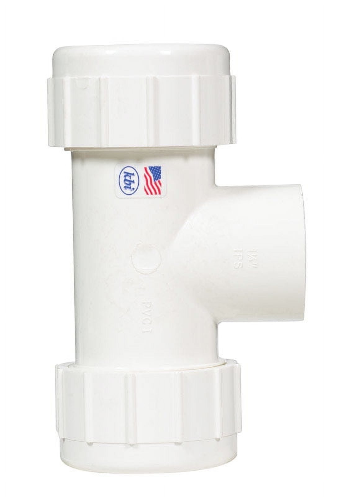 NDS CPT1250T 11/4Inch Threaded PVC Compression Tee, Gray