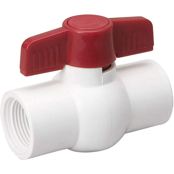 NDS EBV-2000-T 2-Inch Threaded PVC Schedule 40 Economy Ball Valve, White