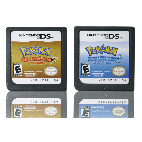 NDS Game Cartridge Pkomon HeartGold & SoulSilver 2pcs set - (US Version) DS Game