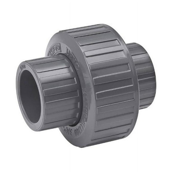 Mueller Streamline Pipe Union U-1000-T - 1 in FPT, 3 in L, Gray, PVC, U Pipe Fitting