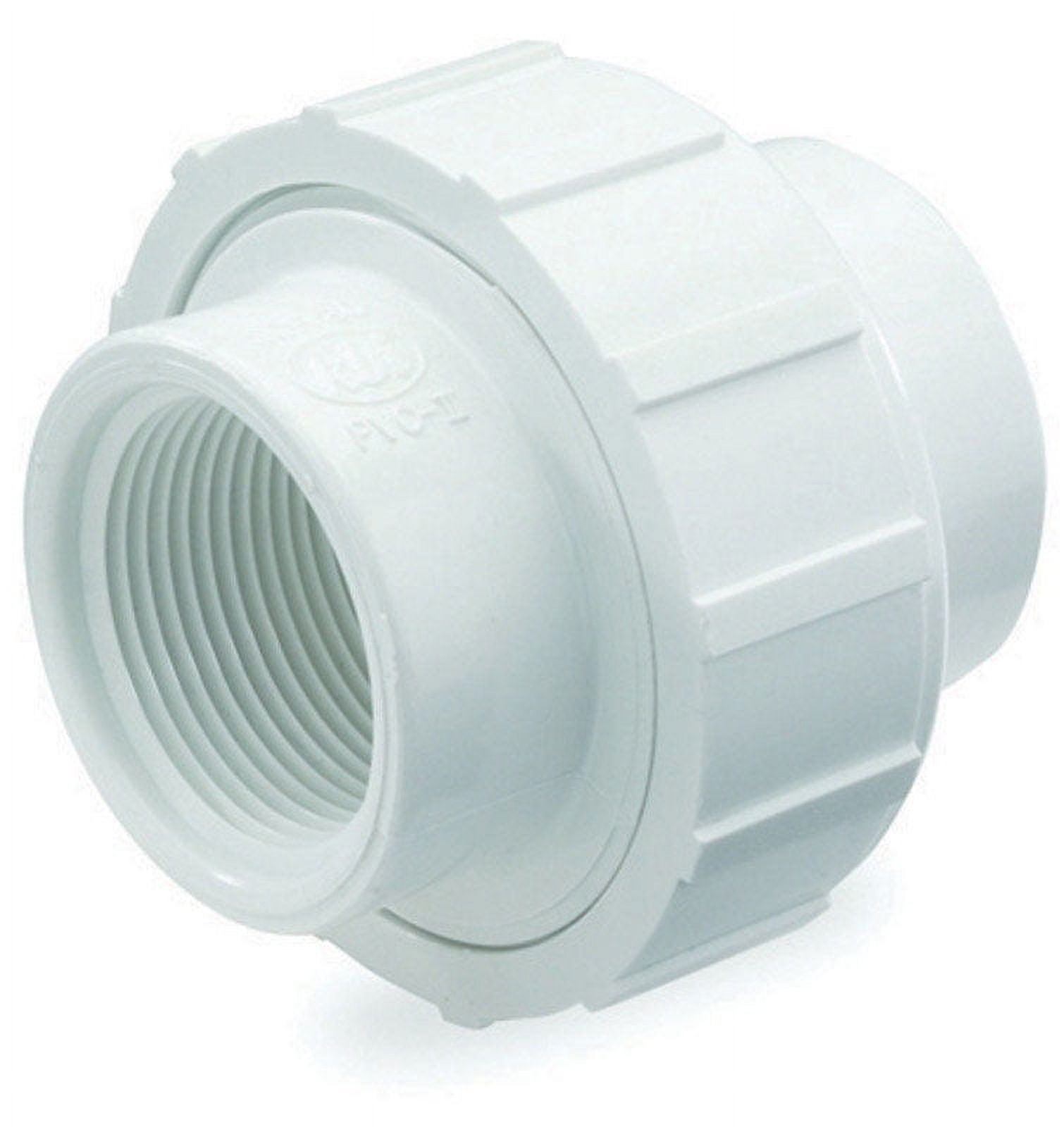 NDS WU-1500-T 1-1/2-Inch Threaded PVC Schedule 40 Union, White ...