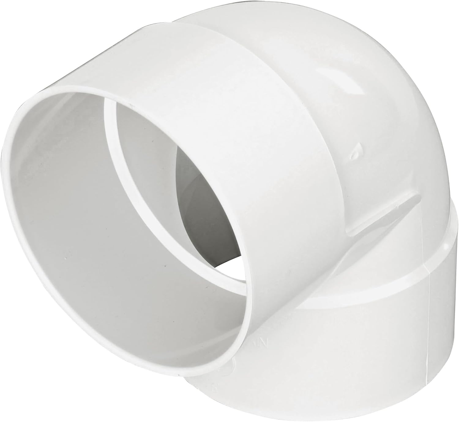 NDS, White 6P02 PVC 90Degree Elbow, 6Inch, X Hub SolventWeld