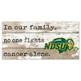thumbnail image 1 of NDSU Bison 6'' x 12'' In Our Family No One Fights Cancer Alone Sign, 1 of 1