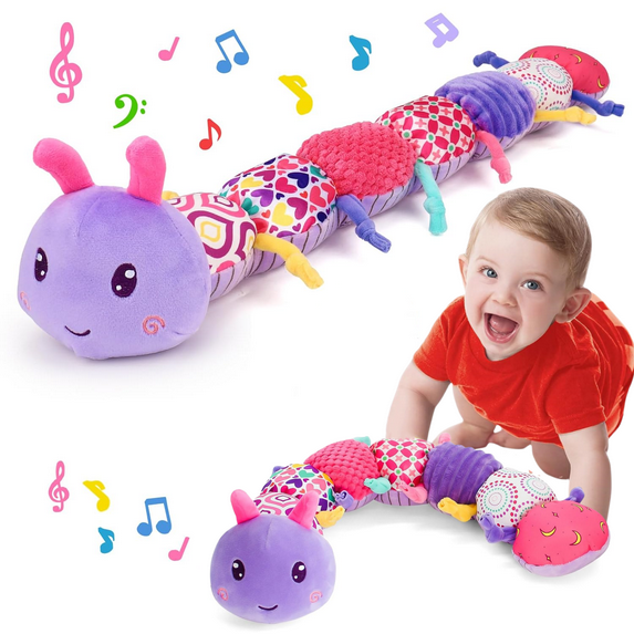 BTEPSGA Baby Boy Toys 0-6 Months, Baby Soft Stuffed Animal Toys with Multi Textures,Rattle,Crinkle,Baby Girl Gift, Baby Girl Toys 6 to 12 Months,Infant 3 4 5 7 8 9 Months Old Baby Toys,Caterpillar