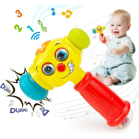 NDTOYS Toys for 1 Year Old Boy Birthday Gift - Hammer Baby Toys 12-18 Months, Musical 1 Year Old Toys with Light Flashing, Toys for 1 + Year Old Boy Toddlers Toys Age 1-2 Baby Toys Easter Stuffers